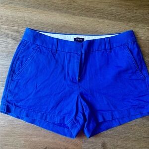 J. Crew Royal Blue High Waist Chino Shorts